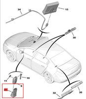 Accessoires de voiture, lecteur de clé, immobilisateur OE 9665602980 6490SN pour Peugeot 508/Citroën C4L
