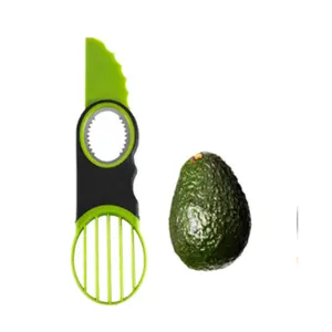 Commercio all'ingrosso della fabbrica di plastica 3 in 1 portatile mini multi funzione di avocado pitaya commerciale foglio frutta affettatrice