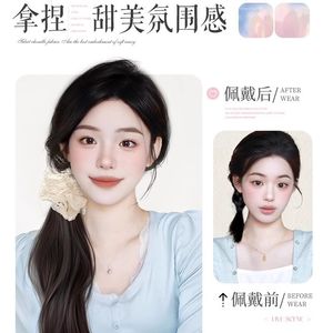 Extensión de Cabello Largo con Cola de Caballo Lateral, Fibra Resistente al Calor, Color Natural, para Mujeres, Se Adapta a Cualquier Forma de Rostro - Product Image 3