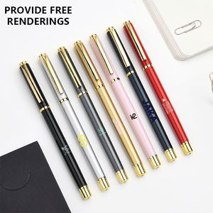Bolígrafos de Metal de Alta Gama con Logotipo Personalizado, Tinta Negra, Ancho de Escritura de 0.5 mm, Nuevo Diseño, Bolígrafos para Firmar para Uso en Oficina y Escuela - Product Image 1