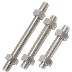 Siêu Duplex thép không gỉ DSS sa182 F60 F61 F65 saf2507 2205 aisi304 316 ansi304 316 Stud Bolt với Nut din976