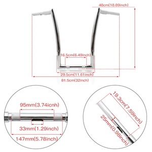 Tay lái xe máy kiểu Ape, nâng cao 14/16/18 inch, dành cho Harley Sportster Chopper <span class=keywords><strong>Bobber</strong></span> - Product Image 5