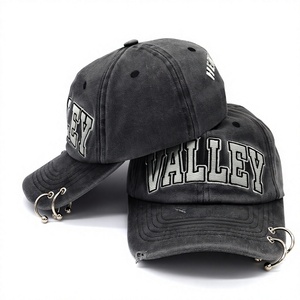 Gorras de Béisbol Deportivas Unisex de Algodón Clásicas Vintage con Letras Bordadas de Moda al por Mayor de 6 Paneles para Fabricantes, con Detalle Metálico Formal - Product Image 1
