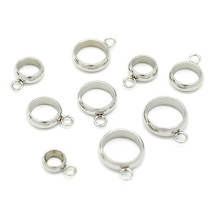 Stainless Steel Positioning Beads With Pendant <b>Ring</b> Round Shape For DIY Jewelry Making Accessories 8mm 10mm 12mm 14mm 16mm - Product Image 3