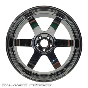 Rines Forjados de 6 Radios con Acabado Cromado Negro Profundo de 17 18 19 20 Pulgadas 5x114.3 5x120 5x112 para Mustang <span class=keywords><strong>Civic</strong></span> Camaro BMW Audi Benz - Product Image 1