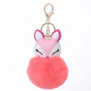 Porte-clés personnalisable en forme de cœur en peluche moelleuse pour sac de fille, vente en gros - Product Image 3