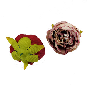 Tête de fleur de pivoine 10 cm en tissu duveteux, décorations murales de mariage, décoration de maison DIY - Product Image 5