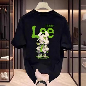 <span class=keywords><strong>T</strong></span>-<span class=keywords><strong>shirt</strong></span> vintage imprimé dessin animé respirant en pur coton 300g pour <span class=keywords><strong>homme</strong></span>, grande taille XXL, à manches courtes, idéal pour les hommes corpulents - Product Image 1