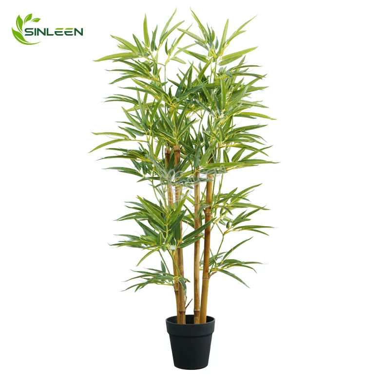 Plantas de China, Árbol Verde Artificial en maceta, plantas de imitación para exteriores, decoración artificial, Planta artificial de bambú chino