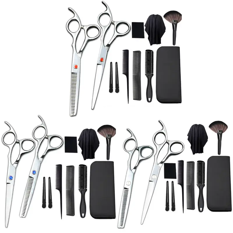 Многоцелевые Парикмахерские ножницы для плоских и истонченных волос с пластиковой ручкой, оптовая продажа