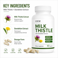 Capsules Botaniques de Chardon-Marie et Pissenlit pour Routine Bien-être – Complément Herbal Marque Blanche OEM ODM Formule Emballage Fourniture