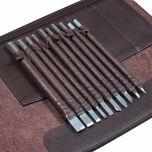 8/10Pcs Carving Knife DIY Tool Set Engraving Knives Tungsten Steel <strong>Chisel</strong> Craft Carved Stone Leather Case <strong>Gouges</strong> Hand Tools - Product Image 6