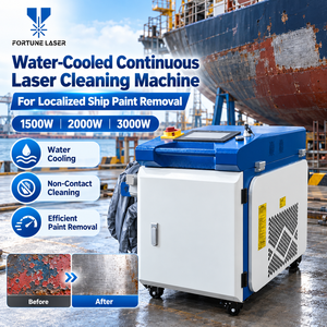 Handgeführtes Faserlaser-Entlackungsgerät 1500W für Marineboote, Lokalisierter Altfarbenentferner mit Wasserkühlung, Reinigungsmaschine - Product Image 1