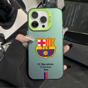 Funda Protectora para Teléfono Móvil con Logotipo del Club de Fútbol <span class=keywords><strong>Barcelona</strong></span> en Plata, Resistente a Impactos, TPU+PC, Pintura UV, para 17 Pro Max - Product Image 4