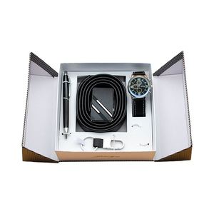 Set de Regalo de Lujo para Hombre de 5 Piezas: Cinturón, Bolígrafo, Cartera, Llavero y Reloj, con Caja - Product Image 1