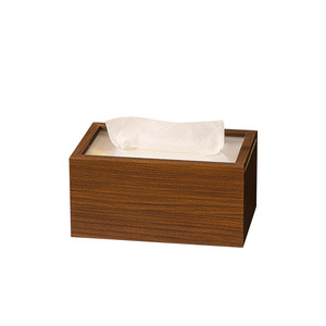 Boîte à mouchoirs de bureau, usage commercial pour hôtels, boîte à mouchoirs minimaliste haut de gamme de style chinois, boîte à serviettes en grain de noyer noir - Product Image 4