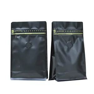 Tas Ritsleting Berdiri 100G, Tas Kopi/Tas Koffe/Tas Kunci Ritsleting Kopi Tanah Foil Aluminium dengan Takik Sobek