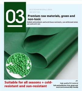 Bâche en PVC épaissi <span class=keywords><strong>imperméable</strong></span> au soleil et à la pluie, résistante aux rayures, toile cirée pour la protection des chantiers de construction - Product Image 4