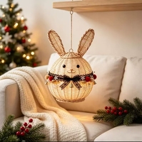 Luminaires suspendus en rotin faits à la main, adaptés à la maison, aux vacances, aux fêtes, à la décoration intérieure de la pièce, beaux et élégants