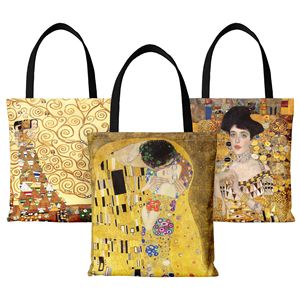 Austria New Canvas Bag Gustav Painter Klimt Symbolism Work Souvenir Gift The Tree Of Life Kiss Tote Shopping Bag