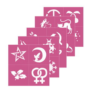 Stile del cuore Golden Phoenix Autoadesivo Temporary Body Art <span class=keywords><strong>Tattoo</strong></span> Stencil - Product Image 1