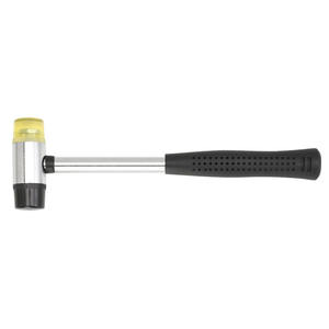 Martillo de caucho y fibra Fervi de 16 oz con eje de acero y mango negro para trabajos de precisión - Product Image 1