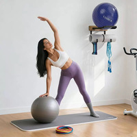 Support mural pour tapis de yoga, étagère murale pour ballon de Pilates, support de présentation pour tapis de studio, modèle rectangulaire, modèle universel