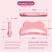 Brosse faciale en silicone pour drainage lymphatique, brosse exfoliante douce moulée par soufflage, brosse de massage pour le visage, brosse nettoyante pour le visage