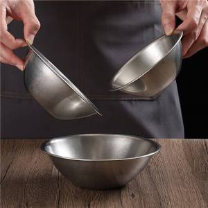 Stainless Steel Salad Bowl Set Multi Size Durable Kitchen Use Party Snack Bowl - Product Image 4