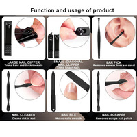 Vente Flash Pince à Envies en Acier Inoxydable Coupe-Ongles Kit d'Outils de Beauté Manucure & Pédicure Soin des Doigts et des Pieds pour Femme Homme Cadeau