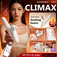 Vibrateur de séparation par aspiration pour femmes, jouet sexuel, design dildo, 9 billes, télescopique, oscillant, stimulateur du point G et du clitoris