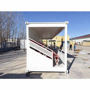 Contenedor de Envío con Gradas para 63 Personas, Gradas Portátiles para Estadios con Asientos y Techo para Eventos Deportivos al Aire Libre - Product Image 1
