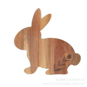 Bandeja de madera de acacia Pengzhan para conejos, 30x25cm, bandeja decorativa para servir frutas para la sala de estar - Product Image 4