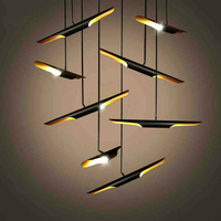 Luminaire suspendu moderne en aluminium LED pour cuisine, bar à café, lustre tube, luminaire suspendu