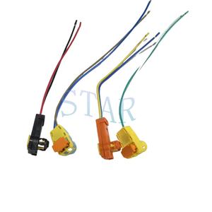 Arnés de enchufe de aire hecho adecuado para automoción 2 pines azul amarillo naranja negro conectores arnés de cables personalizado - Product Image 4