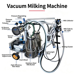 Macchina Professionale per la Mungitura delle Mucche con Pompa a Vuoto, Sistema Efficiente e Stabile per Allevamenti Lattiero-Caseari - Product Image 2
