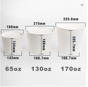 Emballage alimentaire réutilisable, pièces, personnalisé, pour soupe au pop-corn, crème glacée, <span class=keywords><strong>poulet</strong></span> frit, seau en papier blanc avec couvercle, vente en gros - Product Image 5