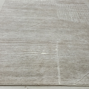 Alfombra Moderna de Lana de Nueva Zelanda Anudada a Mano – Diseño Geométrico Abstracto - Product Image 2