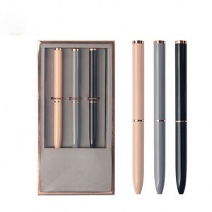 High Quality Custom Custom Logo Metal Ballpoint Pens 1.0mm Black Ink Luxury Gift <b>Set</b> for Business School Promotional Use - Product Image 2