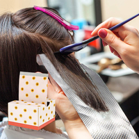 Foil Rambut Aluminium Embos Warna Cerah Laris Manis untuk Highlight Rambut Profesional Salon