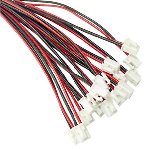 Özelleştirilmiş 2-Pin elektronik kablo demeti XH1.25/PH2.0/XH2.54 terminali kırmızı siyah düz kablo elektronik kablo tel işleme - Product Image 5