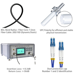 Cable de conexión monomodo LC a LC dúplex al por mayor / Jumper de fibra OS2 de 9/125um, cable óptico / red de enrutadores - Product Image 3