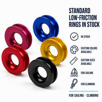 Service de fraisage CNC sur mesure, anneau à faible friction en aluminium, poulie de guidage en aluminium pour équipement de guidage de cordes