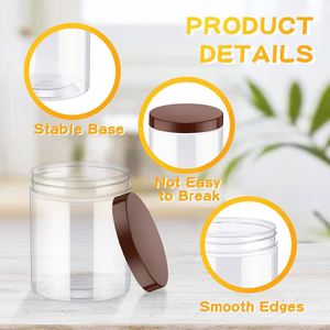 Food Grade 30ml 50ml 100ml 200ml 500ml Clear PET Plastic <b>Jar</b> with Black Lid for Cosmetic Lotion Skin Care - Product Image 2
