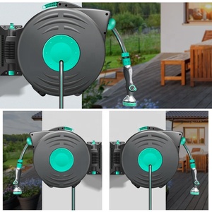 <span class=keywords><strong>Tubo</strong></span> flessibile automatico montato a parete e bobina sistema di <span class=keywords><strong>irrigazione</strong></span> idropulitrice acqua retrattile da giardino - Product Image 2