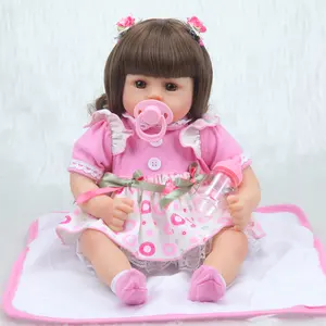 出生的小尺寸娃娃头婴儿娃娃硅胶粉色衣服礼品小宝宝惊喜玩具儿童娃娃