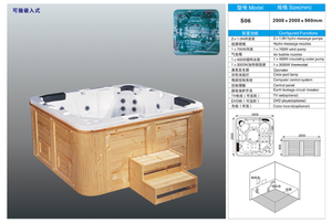 Bain à remous de luxe pour piscine de <span class=keywords><strong>jardin</strong></span> pour jacuzzi baignoire à jets avec seau à vortex baignoires de spa pour hôtel salle de bain pour l'extérieur - Product Image 5