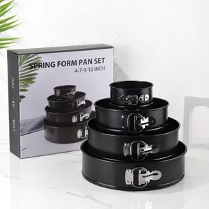 4/7/9/10 Inch Thép Carbon Không Dính Chịu Nhiệt Nướng Mẫu Mùa Xuân Pan Set Pastry Cake Khuôn Set - Product Image 1