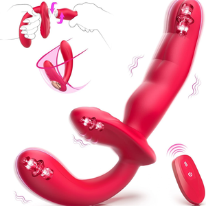 Vibromasseur anal double extrémité détachable et portable avec télécommande, jouets pour adultes pour femmes lesbiennes - Product Image 1