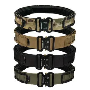 IDOGEAR Two-in-One 2" Outdoor Nylon Tactical Belt Quick Release Buckle Combat Tactical Belt With Inner Belt